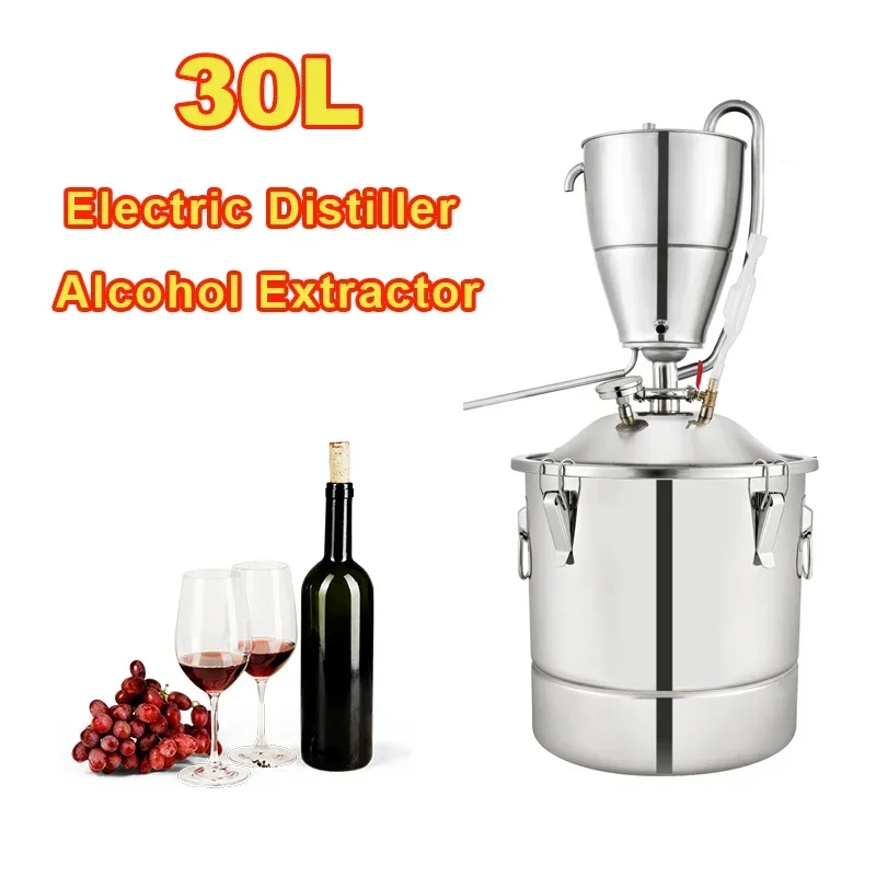 

30L Brewing Machine Water Alcohol Distiller Stainless Steel DIY Liquor Equipment for Whisky Wine Beer Spirits Still Home Brew