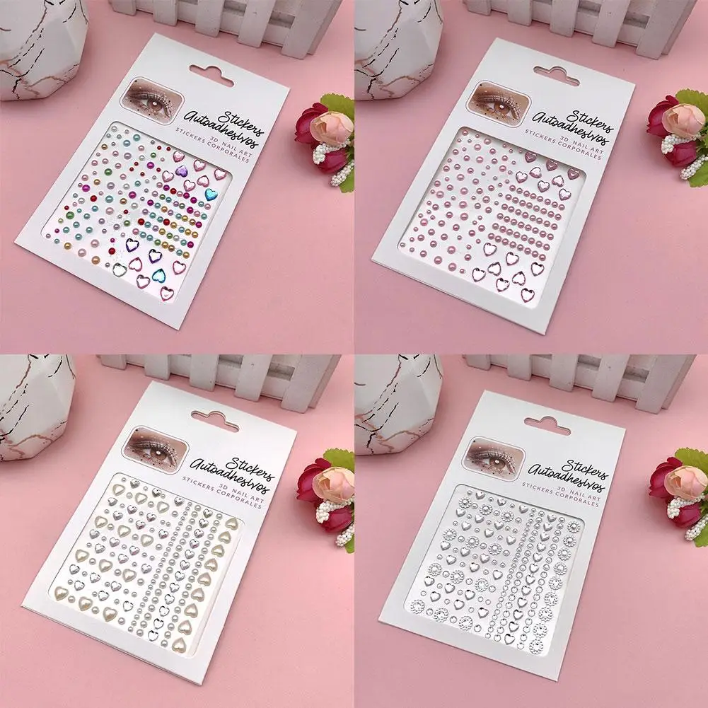 Glitter Face strass Sticker autoadesivo Body Bling Decoration Party Jewels Eye Diamonds Festival Stickers Shadow N6C1