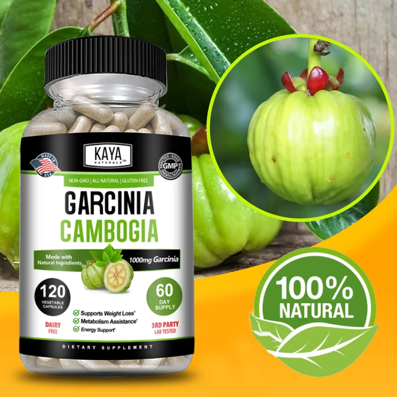 Garcinia Cambogia Extract Weight Loss Capsules Unisex supports weight loss and fat burning, cleansing