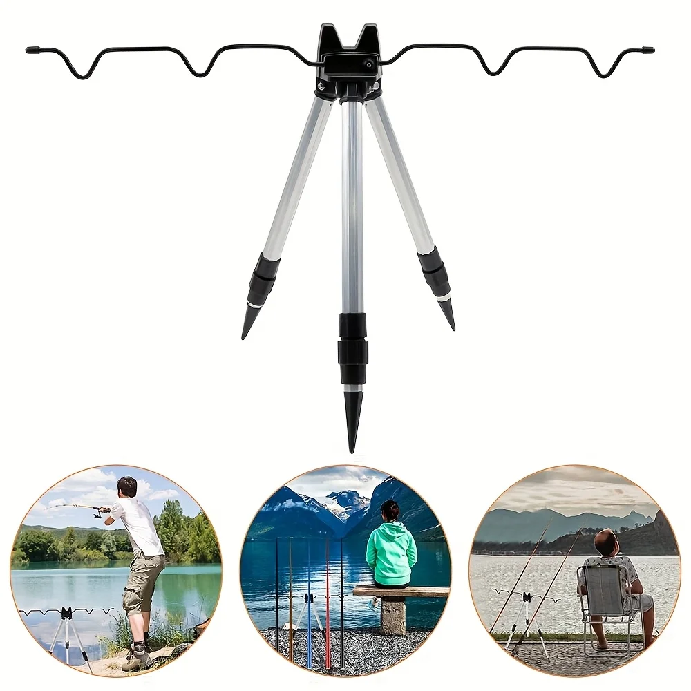 

1 шт. Sideny-телескопический держатель кронштейна, опорная рама для морской удочки, 3-кратная подставка для удочки, несущая способность для удочки, штатив Stan