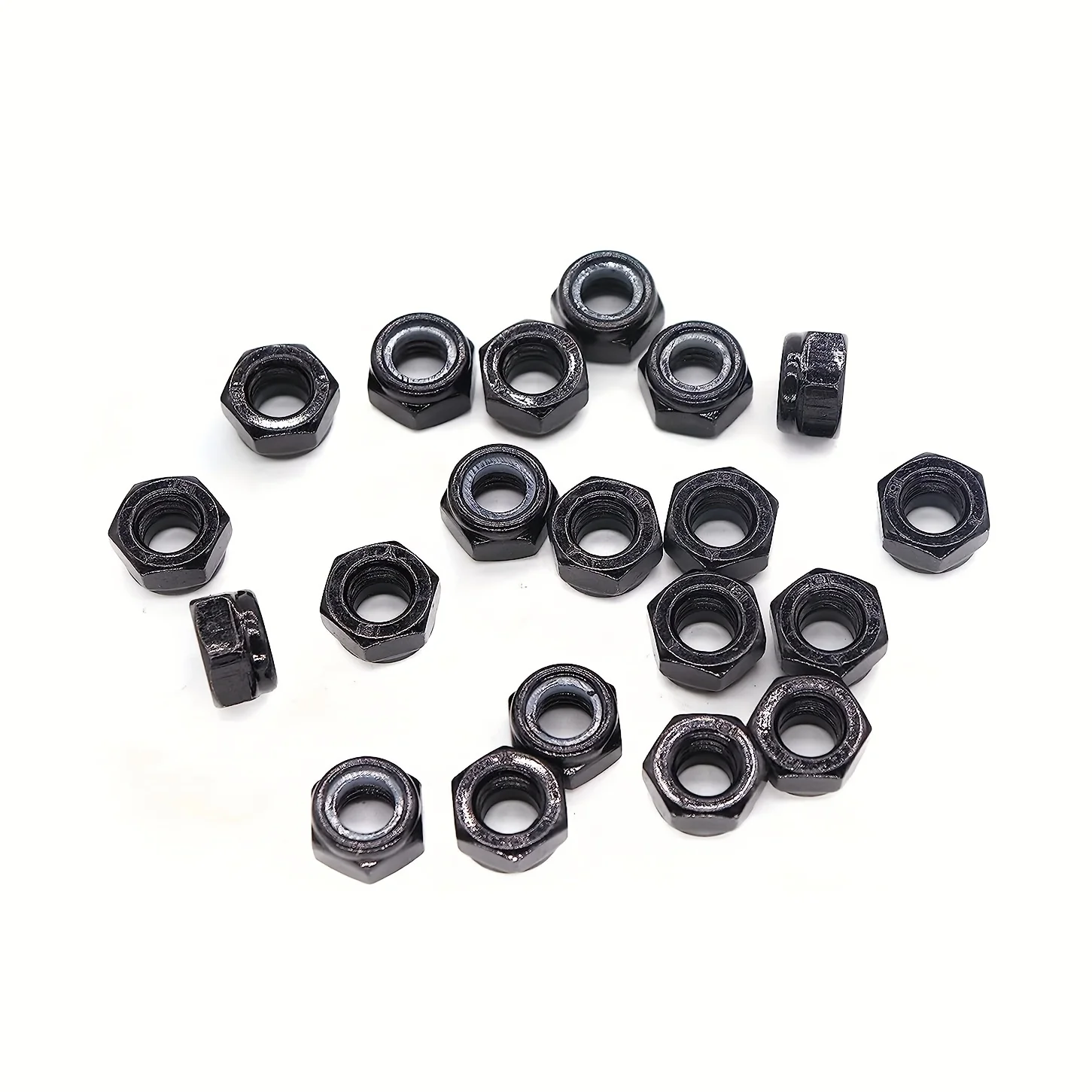 50Pcs Black M4 X 0.7MM Nylon Lock Nuts Inserted Hex Self Clinching Lock Nuts