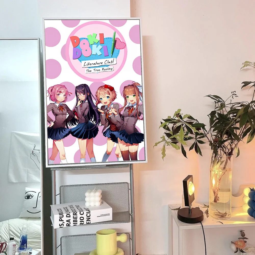 Game D-Doki D-Doki L-Literature C-Club Poster Sticky HD Quality Wall Art Retro Posters For Home Kawaii Room Decor