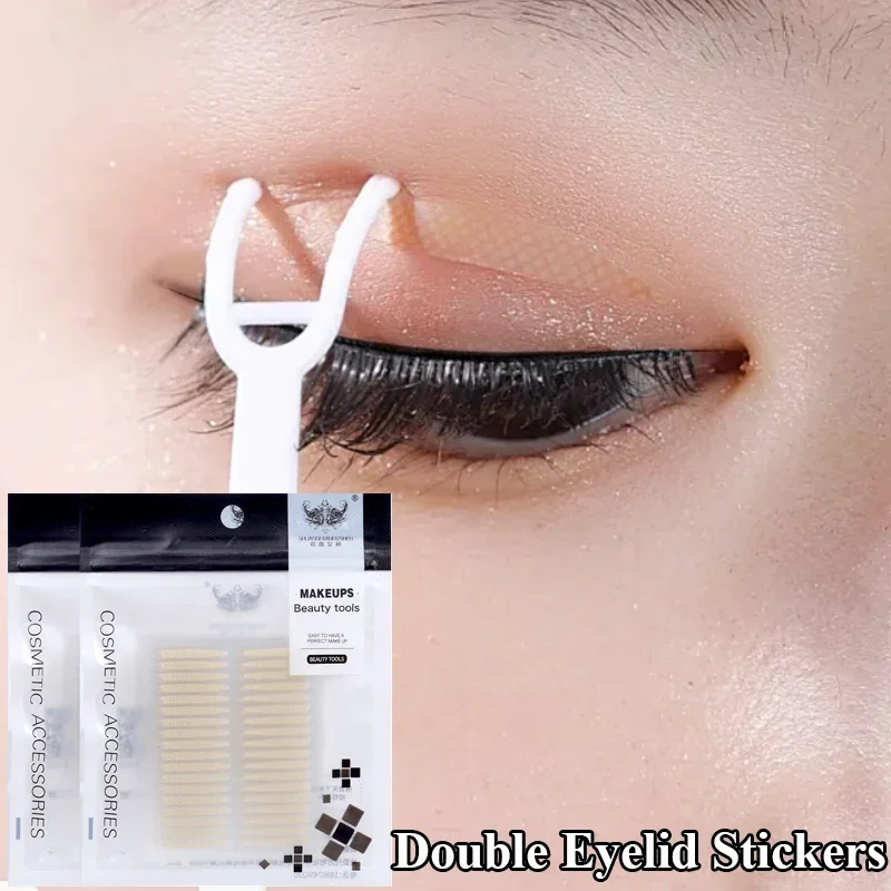 Natural Mesh-Lace Double Eyelid Sticker Waterproof Transparent Self Adhesive Invisible Eye Tape Sticker Women Eyes Makeup Tools