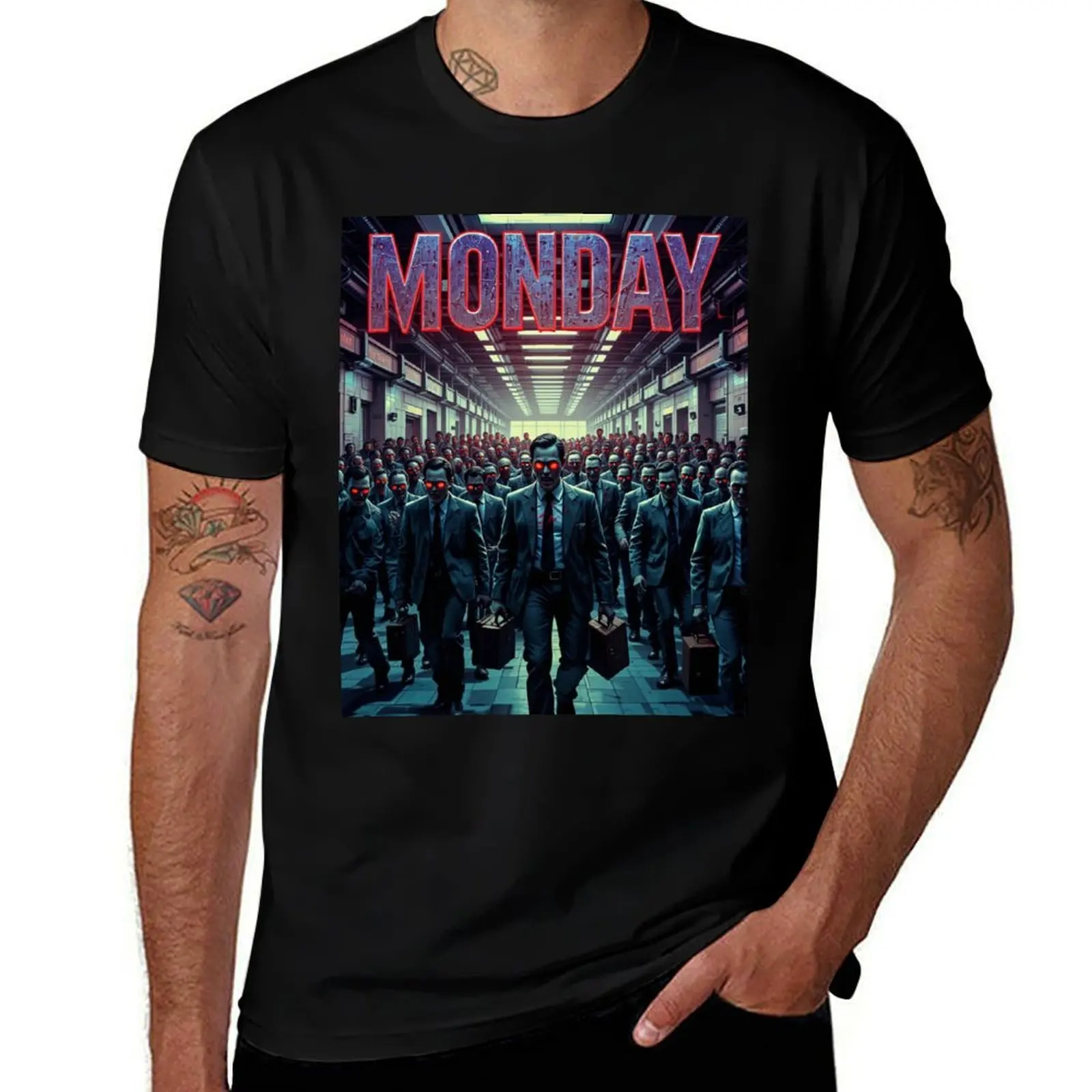 

Футболка Monday, мешковатые рубашки, мужская одежда, тяжелая одежда для мужчин