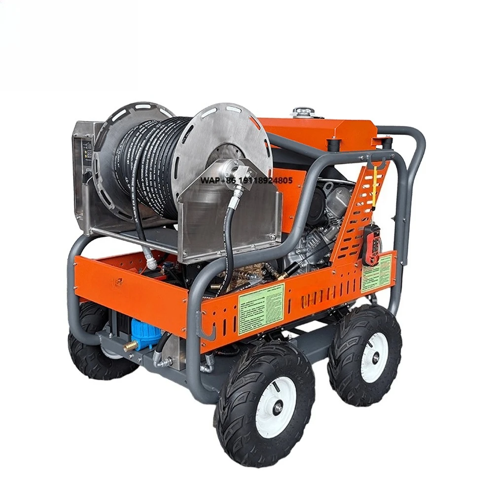 LC High Pressure Drain Cleaning Machine with Hose Reel | Electric/Jet for Sewer & Industrial Pipe Cleaning