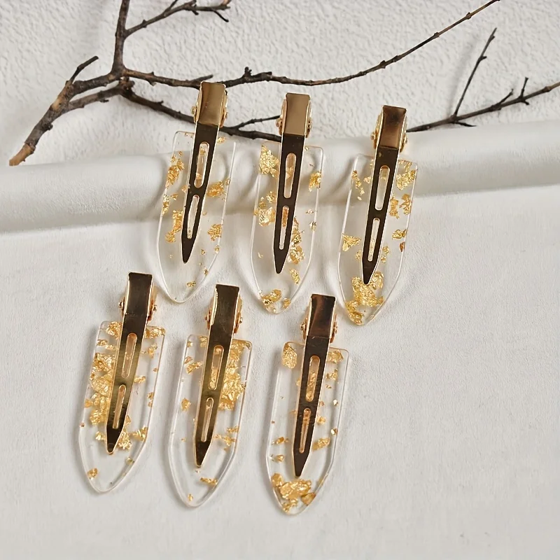 6er-Set Damen Haarspangen: Nahtlose, biegefeste Acryl-Haarspangen für professionelles Styling von Pony und zerzausten Haaren – Detail 6