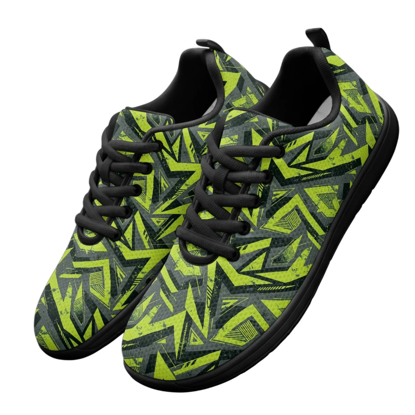 PENSTROLL Geometric Triangle Non Slip Athletic Shoes Walking Shoes for Men Comfortable Mens Wide Width Sneakers