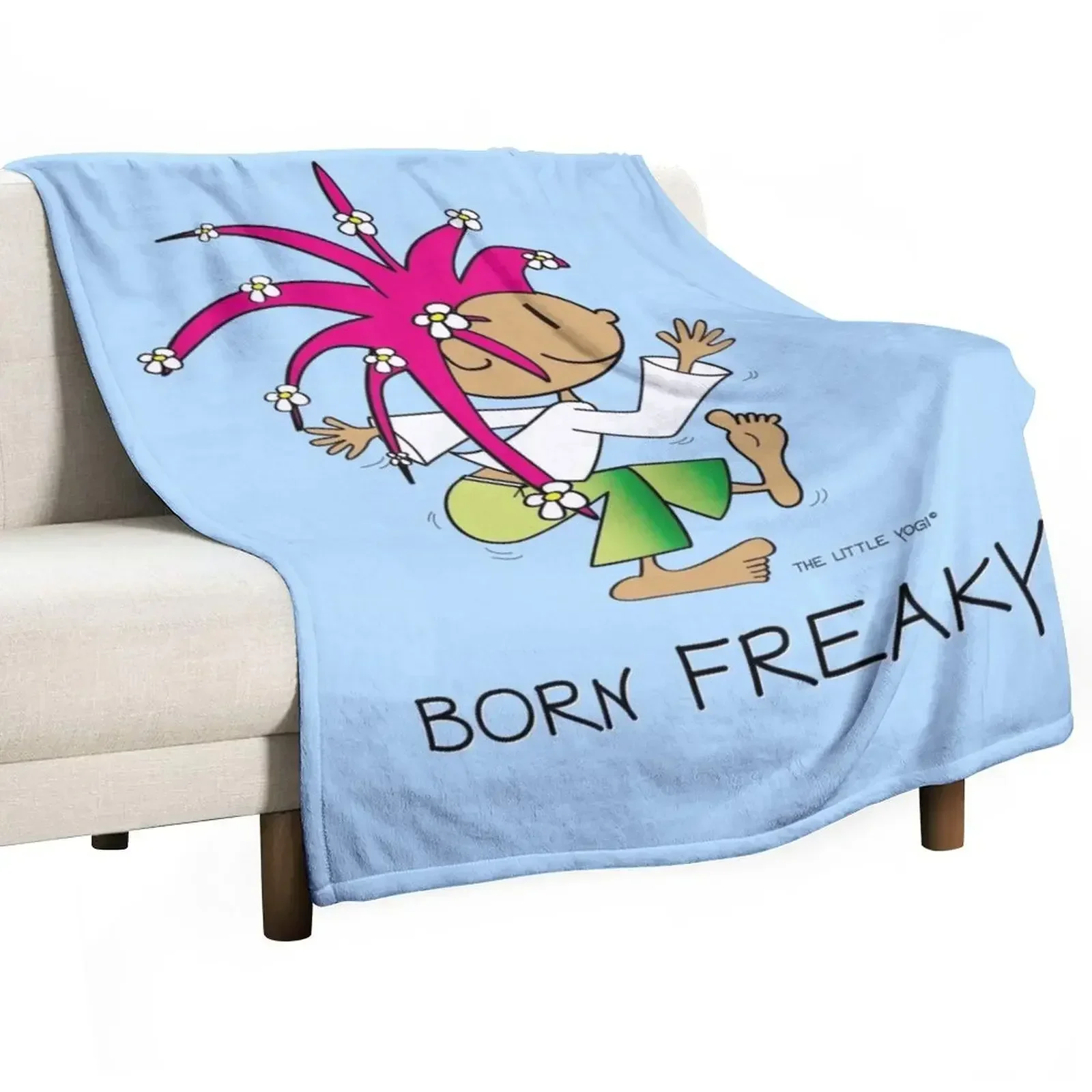 

Born Freaky Throw Blanket Soft Plaid Single Retros Hairys Blankets