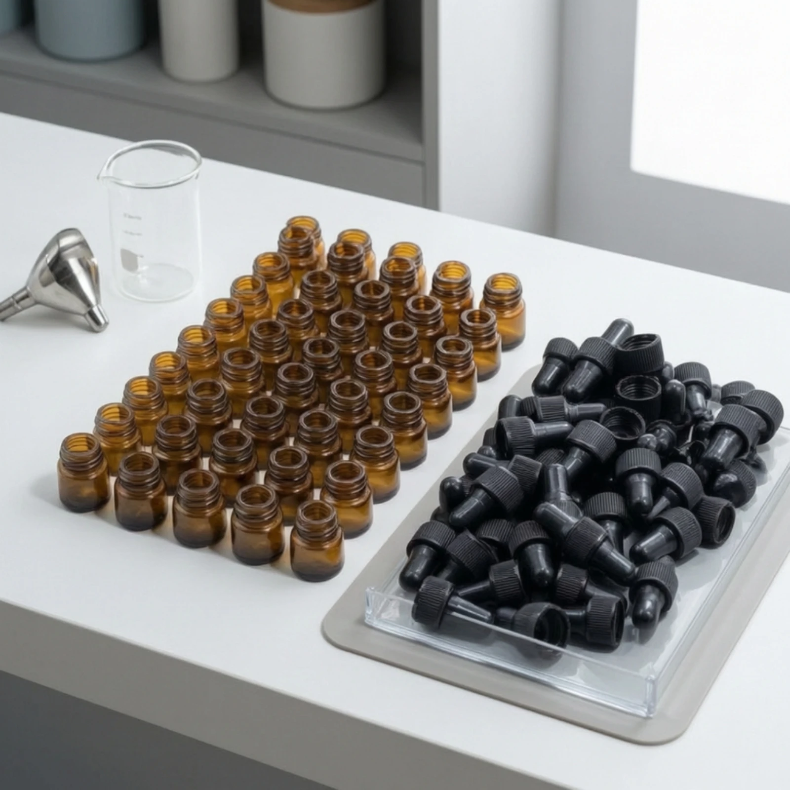 50個入り アンバーカラーガラスバイアル トラベルサイズ ア - Reusable Bottle のレビューと価格