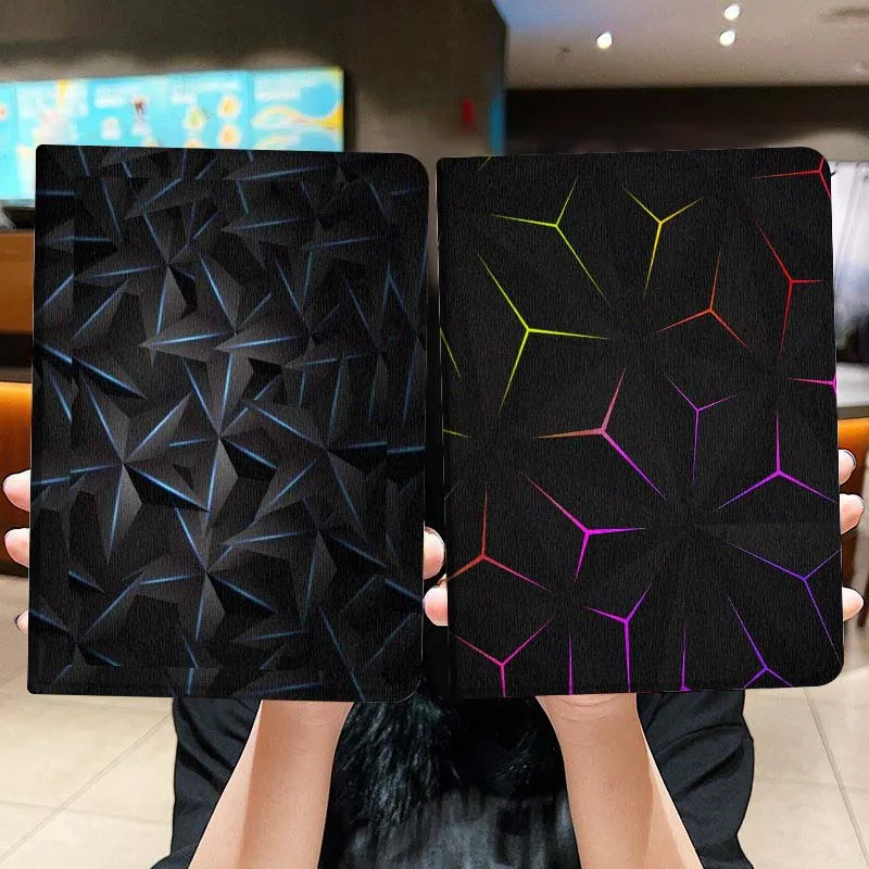 

Colorful Geometric Dark Cool For Honor Pad 8 V8 9 GT MagicPad 13 3 2 Tab MatePad Pro Air 12 X 12.6 Foldable Tablet Case Gift