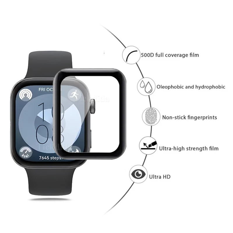 Zacht Gehard Glas Voor Huawei Horloge Fit 3 Beschermende Film Voor Huawei Fit 3 Shell Screen Protector Accessoires