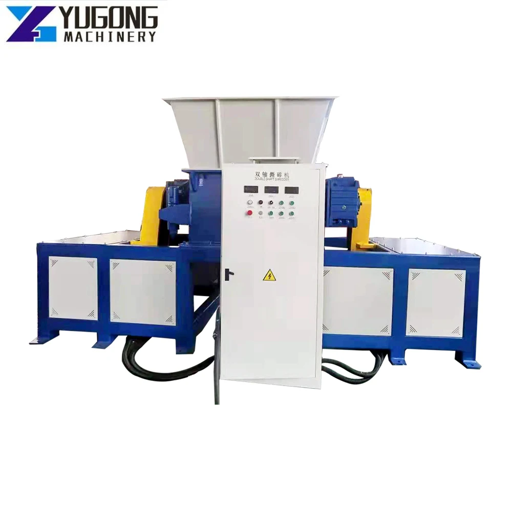 YG China Supplier Double Shaft Subgrade Scrap Shredder Waste Metal Crushing Line Shredder Steel Scrap Machine Price for Sale