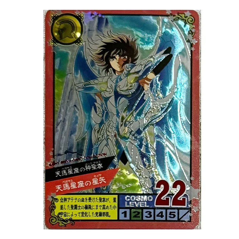 Anime Saint Seiya DIY homemade set of flash cards Saori Kido Aiolos Hyoga Dokho boy Toy collection Birthday Christmas gift