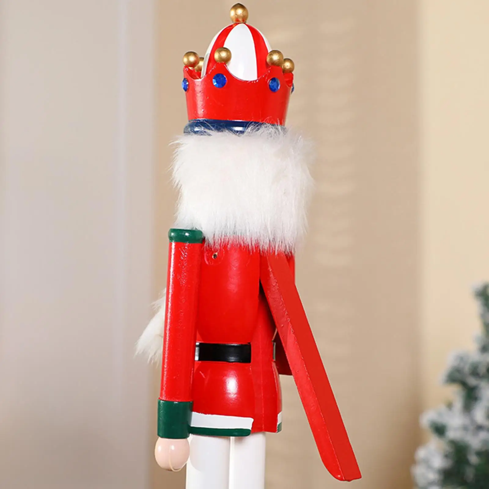Festive Nutcracker Figurine Set Wooden Christmas Decoration for Restaurant Hotel Lobby Traditional Mouse Statue Home Accent Gift