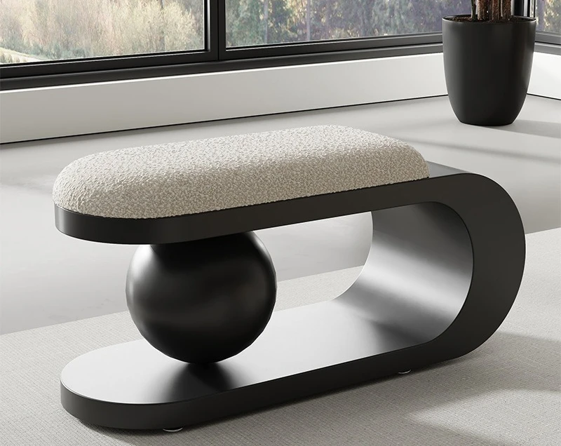 

Nordic Style Home Shoe Bench for Living Room Long Bench for Sofa Luxury Minimalist Bedroom Footstool for Bed End Designer Art