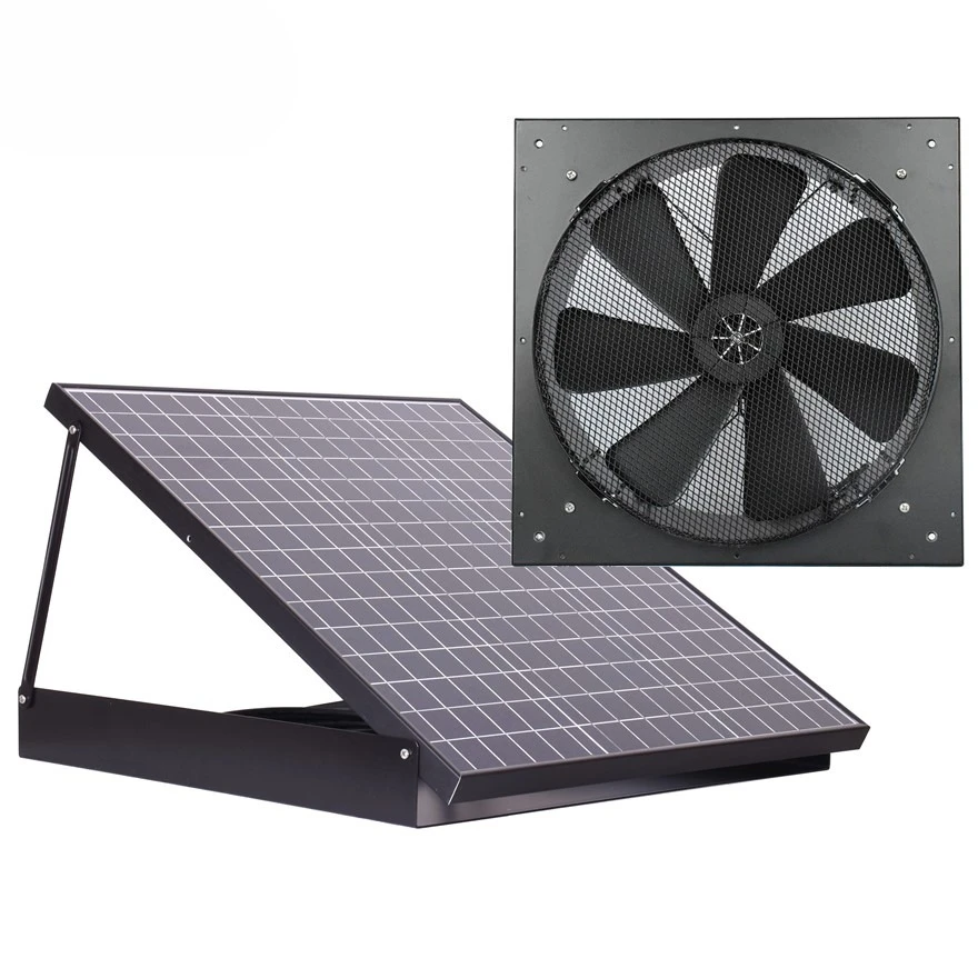 60W DC Air Conditioning Vent Kit Wall Window Mounted Solar Panel Powered Hot Air Exhaust Fan Cooler Extractor Ventilation Tool view 4