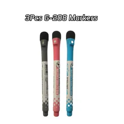 3 Pcs G-208 Magnetic Whiteboard Markers , School Supplies,Can be Used for Graffiti,Teaching,Meeting.Handwriting is Easy to Erasa