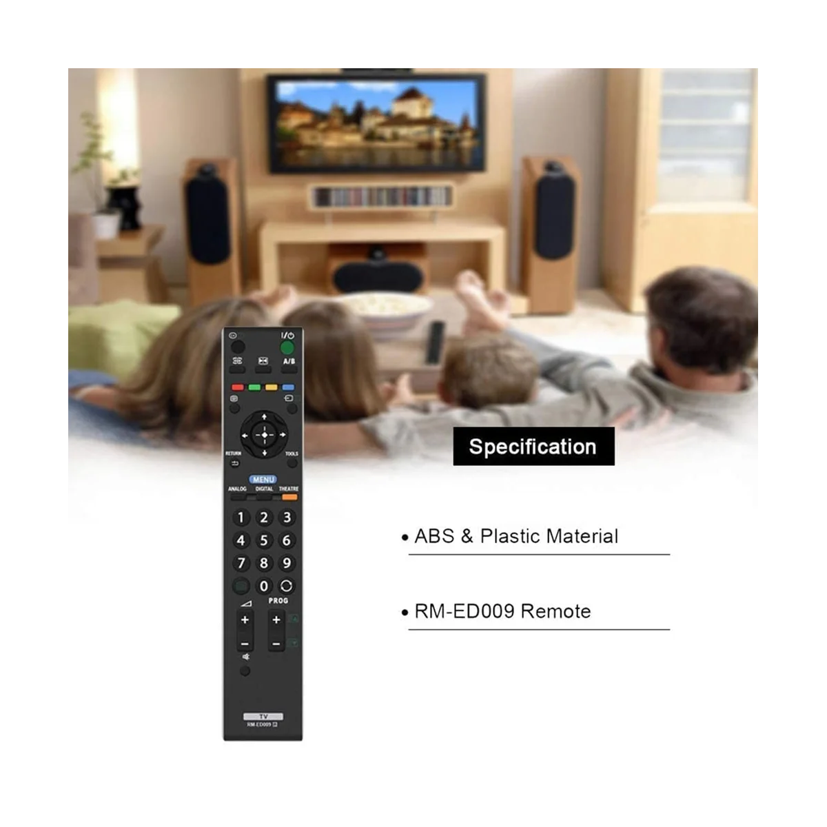 牡丹LCDデジタルテレビ用の交換用リモコン,RM-ED009, KDL-40T2800, KDL-40D2810, KDL-40T3000, KDL-40S3010, KDL-40S3000