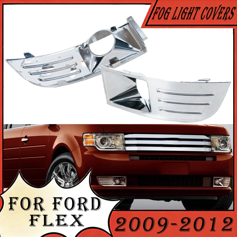 Für Ford Flex 2009-2012 Auto Frontstoßstange Nebelscheinwerfer-Rahmenabdeckung Nebelscheinwerfer-Zierblenden Chrom-Verkleidung Motorhauben-Blende