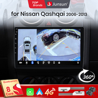 Junsun Qualcomm 8-Core 360° Panoramic Camera Wireless CarPlay Android Auto Car Radio for Nissan Qashqai J10 2006 2007- 2013 GPS