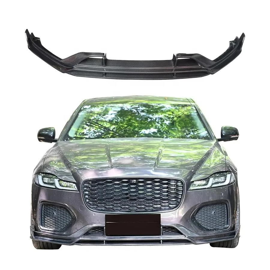 

2022-2024 For Jaguar XF Carbon Fiber Body Kit New Bumper With Front Lip Chin Spoilers Front Splitters