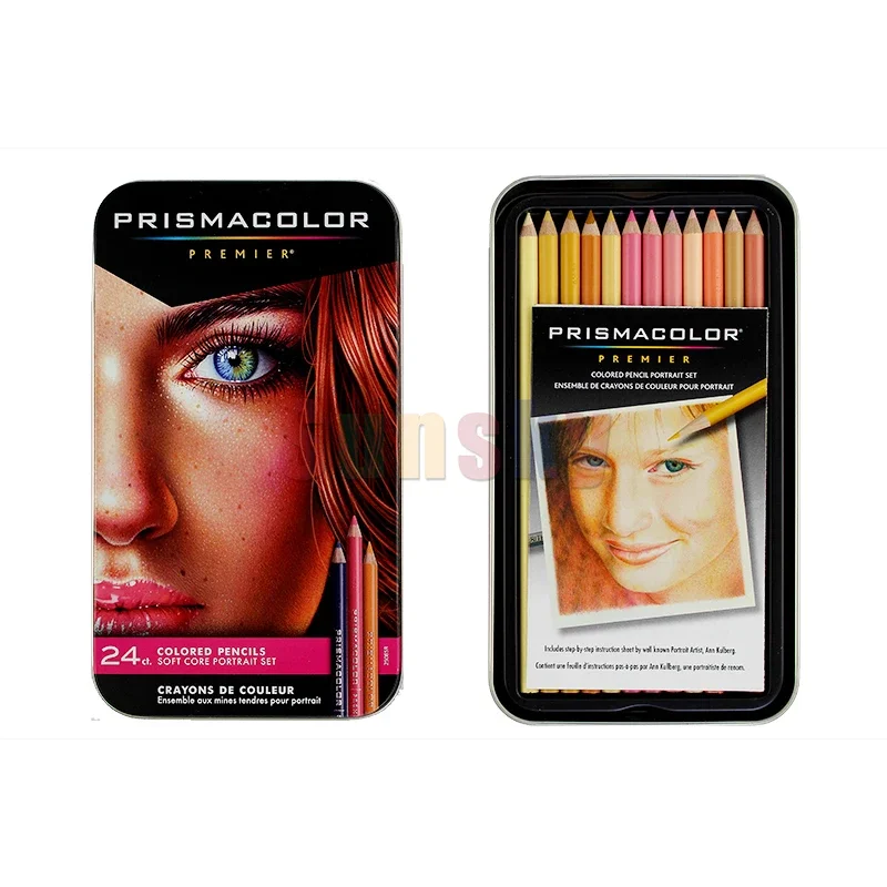 Original 24  36 48 72 150 Color Prismacolor Premier Color Art Drawing Pencil Oil  Soft Core in Iron Box Sanford Prismacolor