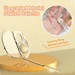 1 lot of acrylic sealed makeup palette, 180-degree foldable, Easy to store makeup liquid foundation storage test palette