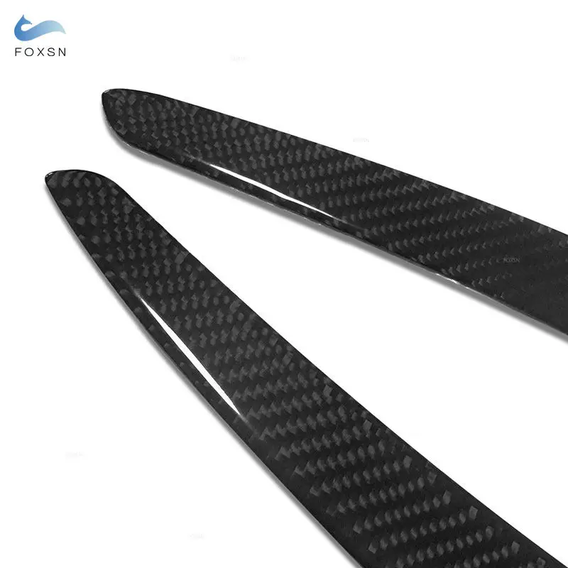 

2 шт., мягкое углеродное волокно для Audi A6 C6 4F 2004 2005 2006 2007 2008 2009, накладка на фару автомобиля, брови, внешние аксессуары