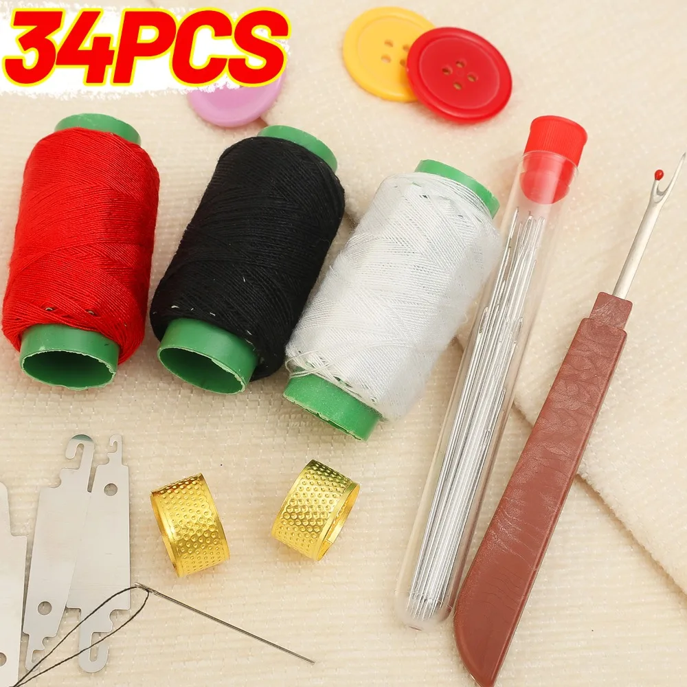 

Large Eye Sewing Needles Stainless Steel Needles Set with Diverse Practical Tools Home DIY Jewelry Apparel Craft Sewing Supplies