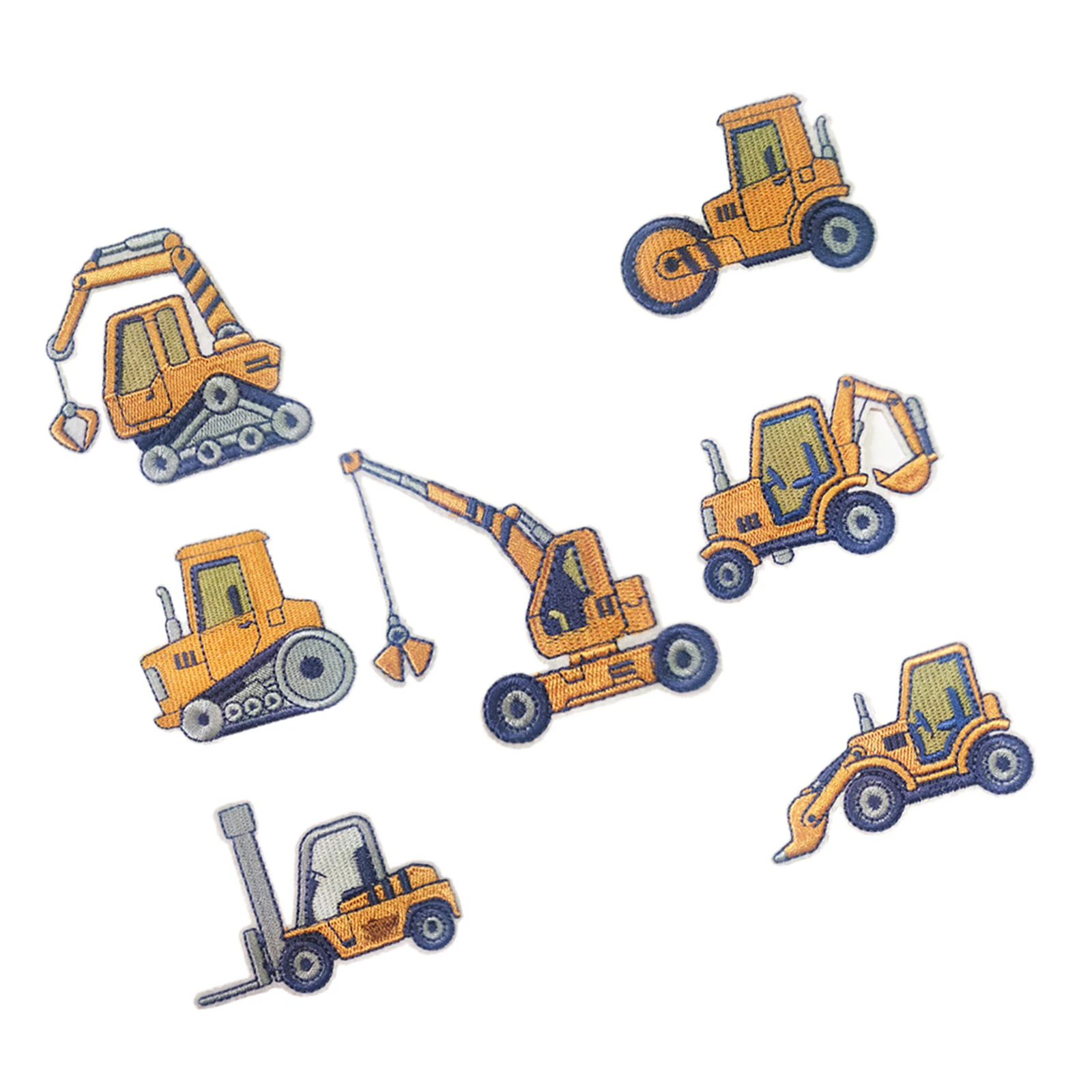 

7Pcs Engineering Car Shape Embroidery Patch Clothes Repair DIY Applique for Jeans Hats Bags Clothing Accessories