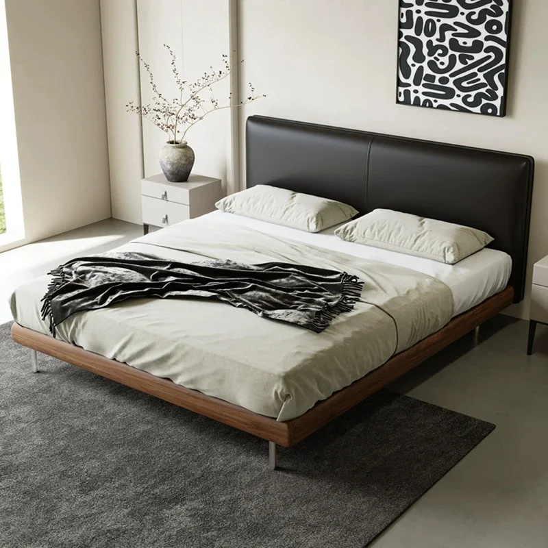 Nordic Elegant Double Beds Luxury Wood Modern Marriage Queen Bedroom Bedsframes Camas Queen En Oferta Bedroom Furniture