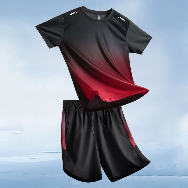 

Молодежный спортивный костюм: летний комплект из футболки с коротким рукавом и шорт для бега, баскетбола, тренировок, женский, из полиэстера, повседневный, спортивный