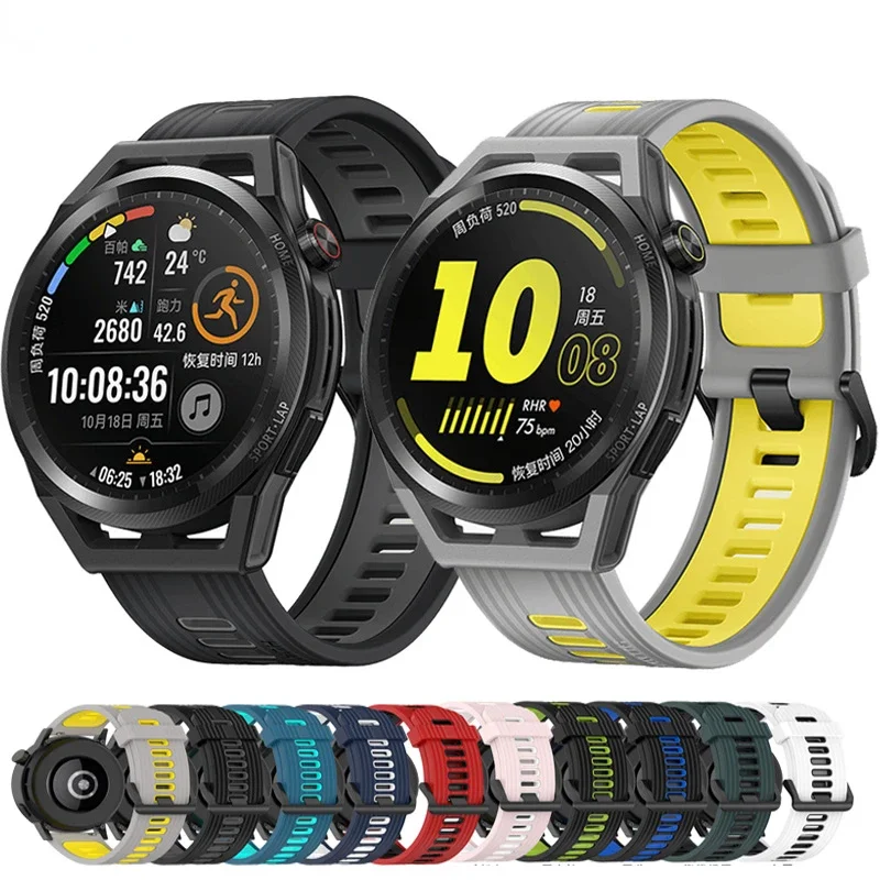 Silicone Sport For HUAWEI WATCH GT 3 4 46mm 42mm/GT 2/GT2/Pro/Runner bracelet Samsung Galaxy Watch 4/Classic/Active Band