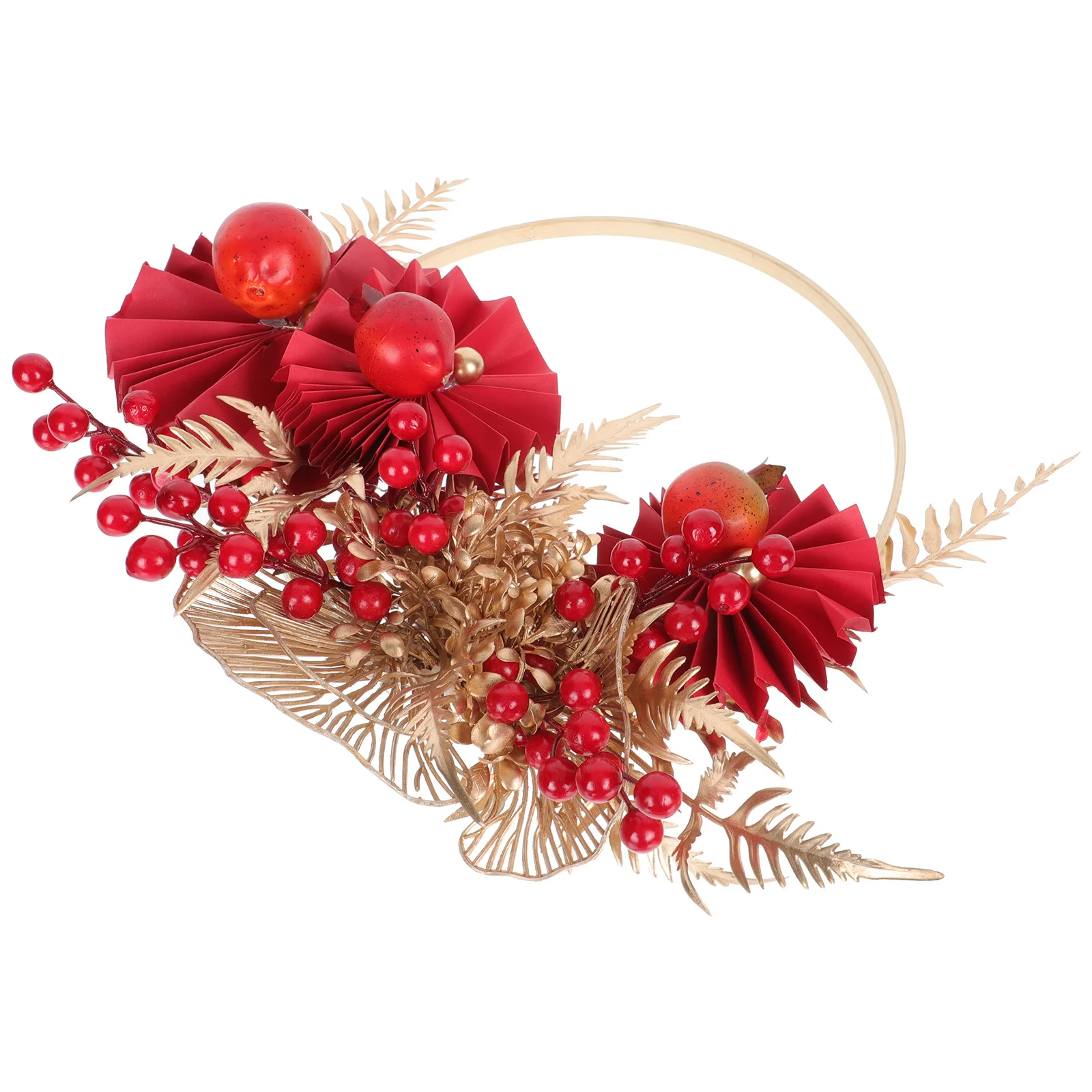 

1Pcs Artificial Garland Simulation Chinese Style Wreath for Home Door Decor Festive Party Wedding Decoration New Year Hanging