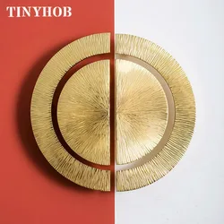 Brass Round Semicircular Cabinet Door Knob Handle Desk Drawer Pulls Modern Knobs Furniture Hardware Kitchen Accessories