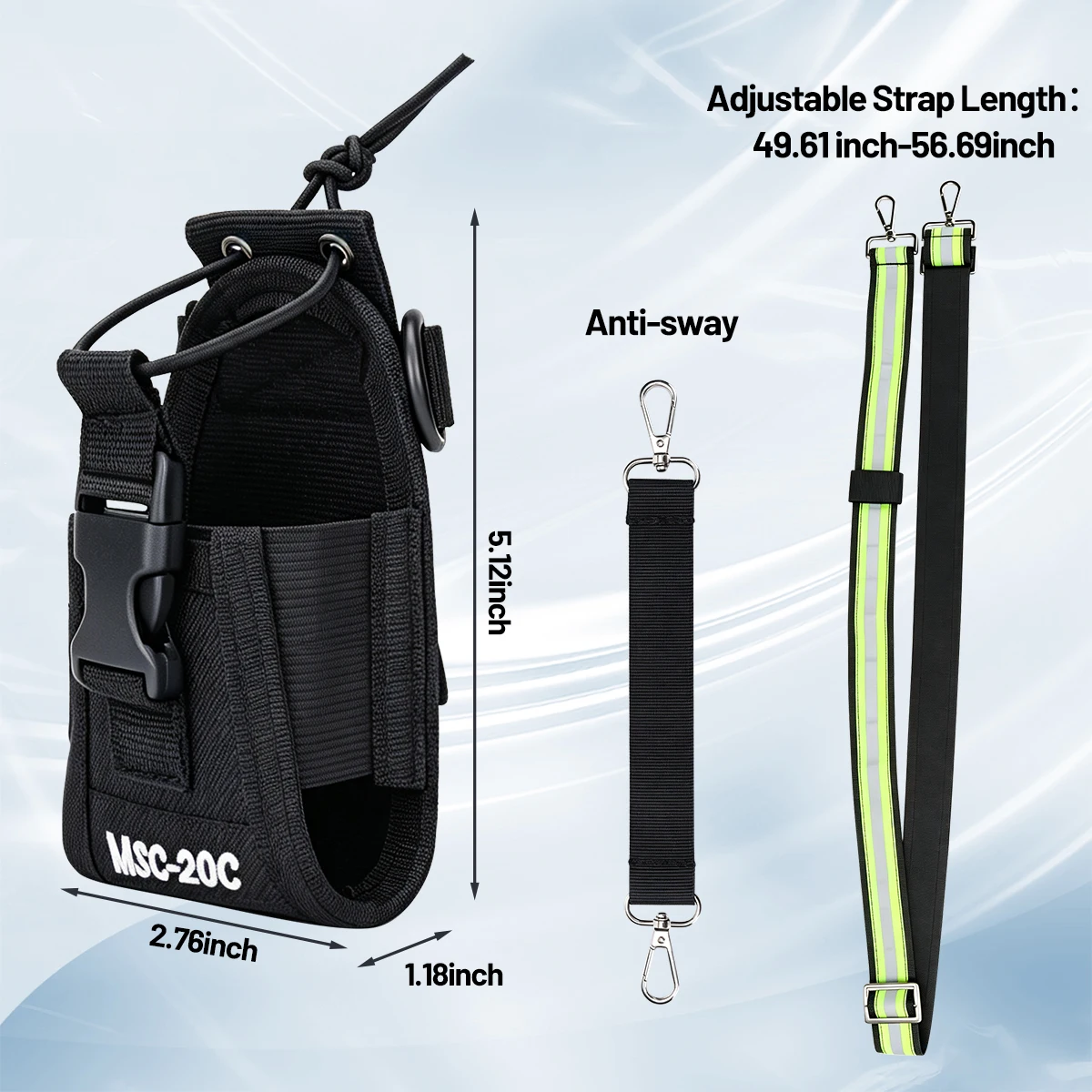 ABBREE Tactical Widen Shoulder Straps for Patrol Firefighter Rescue Teams Two Way Radio Walkie Talkie Shoulder Harness Backpack - view 2