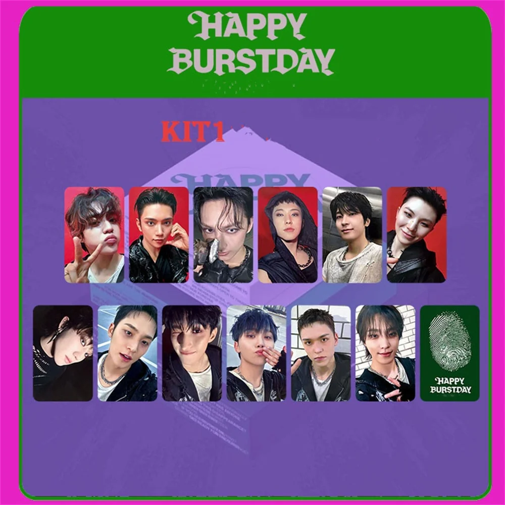 Kpop 5ème Album HAPPY BURSTDAY Photocards KIT1 NOUVEAU ESCPE DAREDEVIL Ver Carte Double Face Film Lumineux LOMO Card Fans Collections