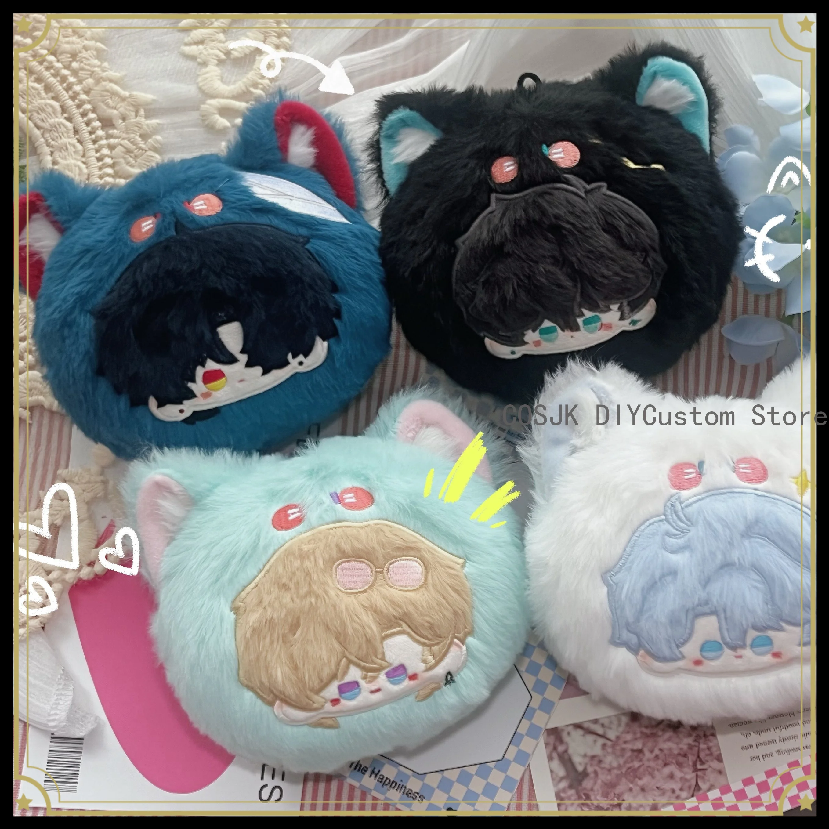 10cm Game Honkai：Star Rail Phainon Aventurine DanHeng Cute Cat Dango Plush Cotton Doll Pendant Keychain Ornament Halloween Gift