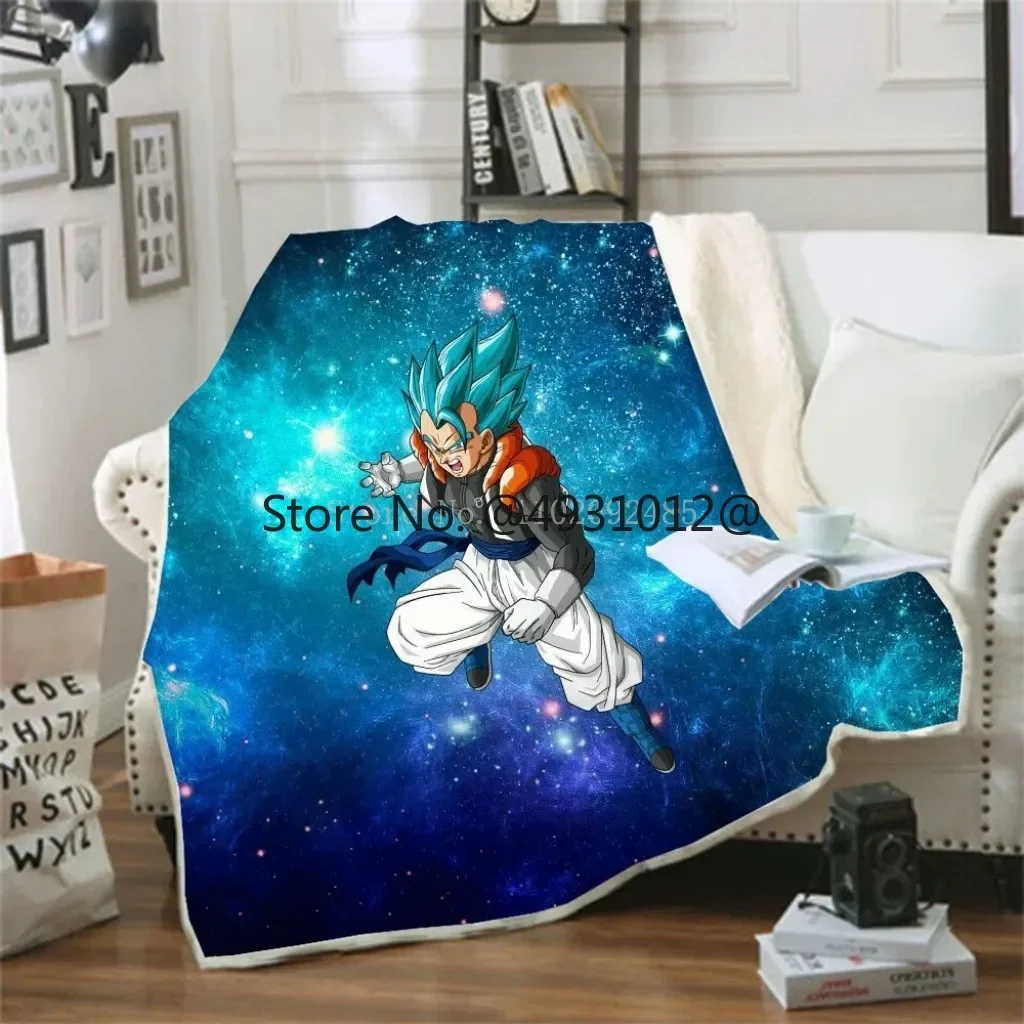 

2026 Super Vegeta Dragon Ball анимационное одеяло Shenron Nap с 3D принтом для спальни, дивана, мягкие удобные фланелевые одеяла из шерпа