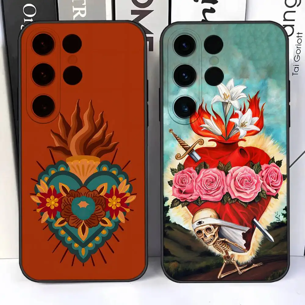 

Corazones Aesthetic Hearts Phone Case For Samsung S25,S24,Ultra,S20,S30,Plus,S22,S23,Ultra,Plus,5G Slim Fit Dustproof