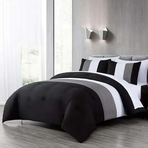 Briar 7-Piece Full Bed in a Bag - All Season Lightweight Microfiber Comforter Set - Includes Sheets & Shams