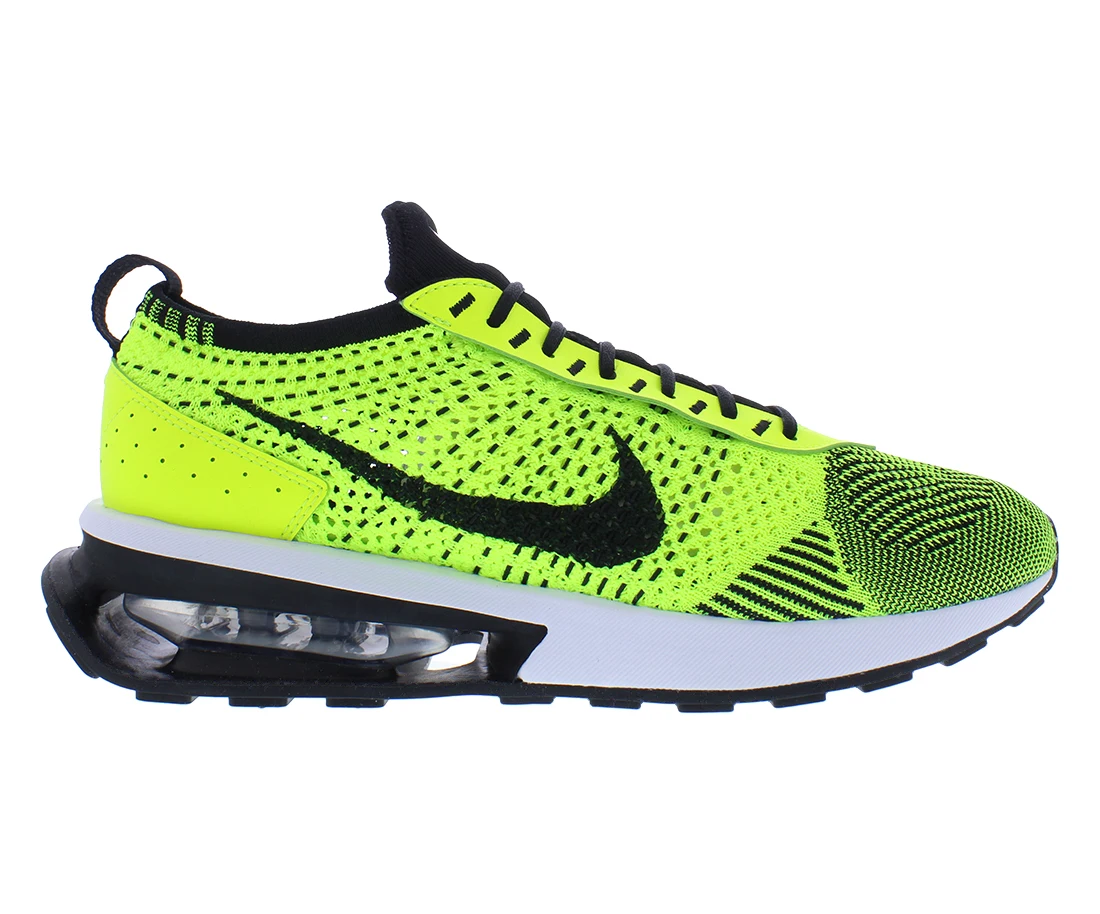 Nike-zapatillas Air Max Flyknit Racer para hombre, Color neón/Negro, talla 10