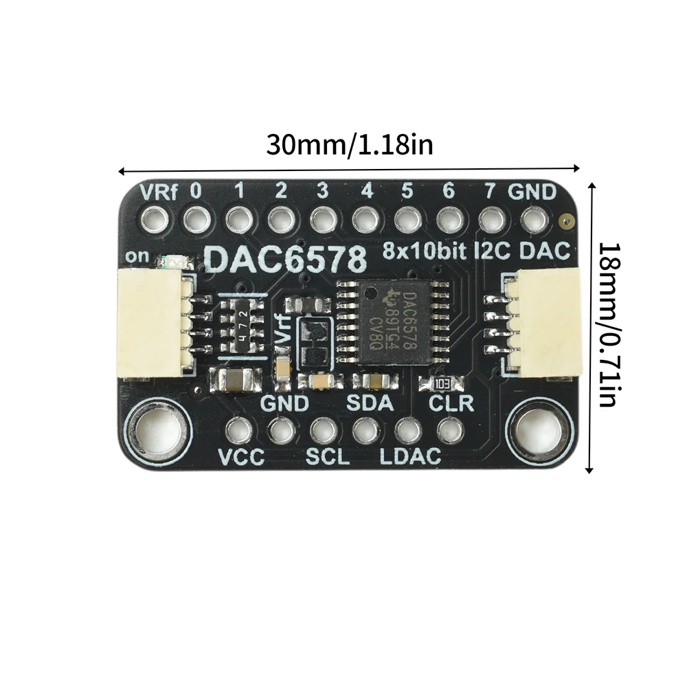 8-Kanal-Programmierbares DAC-Modul, Hochleistungs-I2C-Digital-Analog-Wandler mit STEMMA QT/Qwiic-Schnittstelle für Sensoren – Detail 8