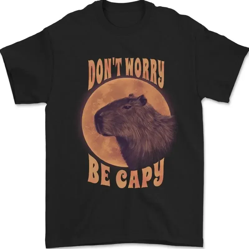 Don't Worry Cappy Funny Mens Capybara 100% Cotton T-Shirt