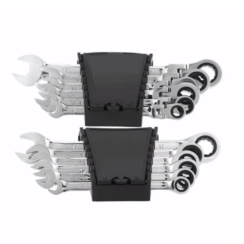 

6PC Ratchet set (movable head and fixed head) Auto maintenance wrench activity 6
