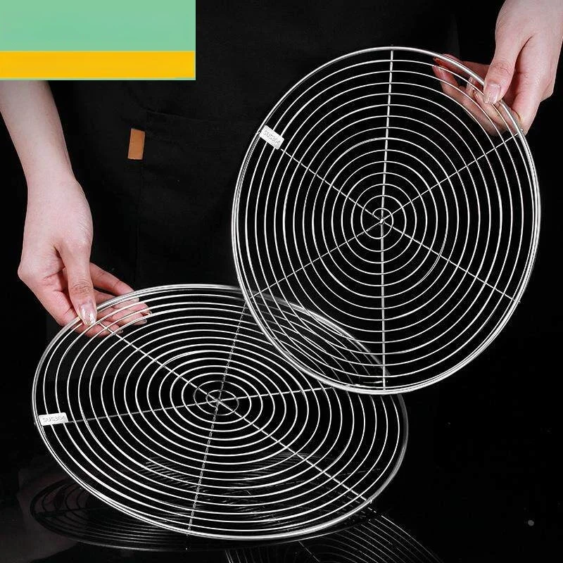 

Круглая подставка-пароварка из нержавеющей стали с антипригарным покрытием для приготовления рисовых лепешек, аксессуар для рисоварки, водонепроницаемая решетка для выпечки