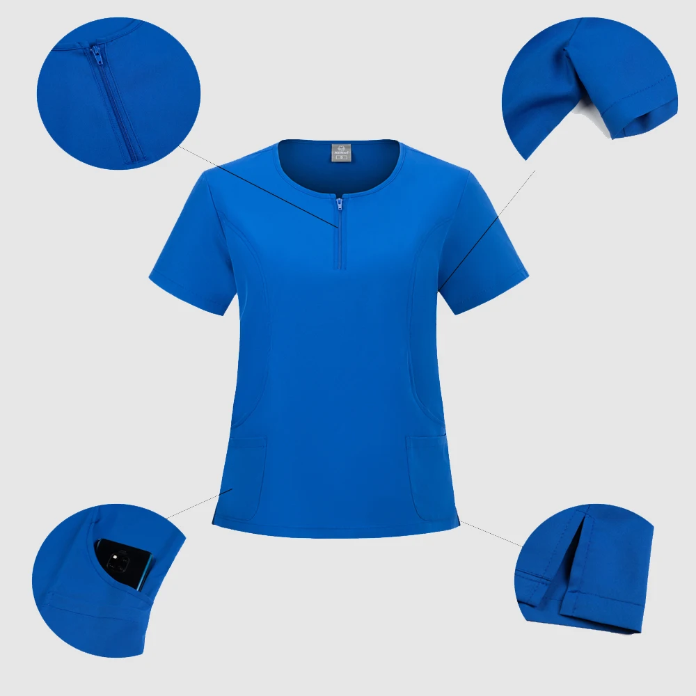 Dentysta mundury chirurgiczne kobiety lekarz szpital zestaw pielęgniarski topy + spodnie do biegania peelingi klinika mundurek medyczny garnitury do salonu kosmetycznego