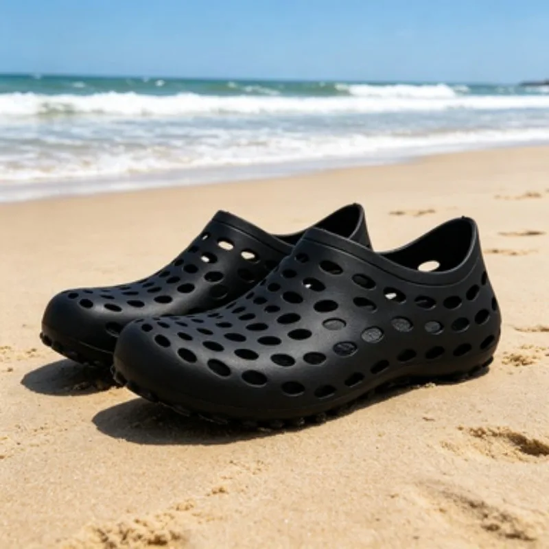 

Men's Summer Outdoor Water Shoes, Hollow Sandals, Lightweight, Non-Slip, Wear-Resistant, Suitable for Beach and River Activities