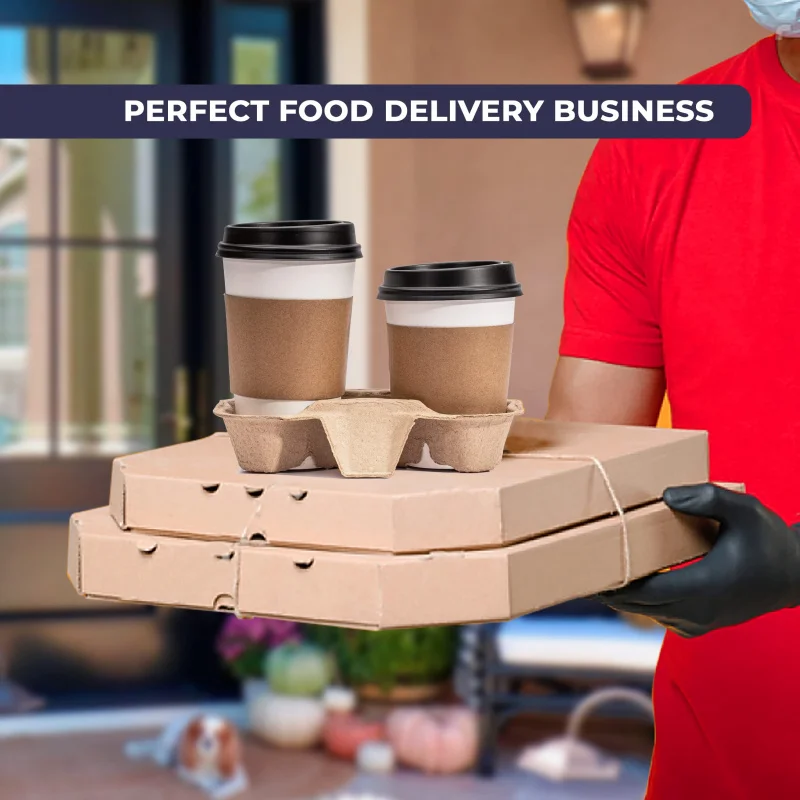 2025customized.Biodegradable Pulp Paper Cup Tray 2 Cup Holder Takeaway Coffee Beverage Paper Packing Buy Biodegradable P