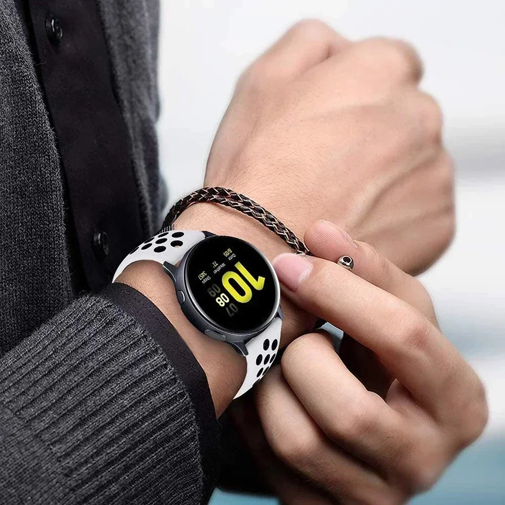 20mm 22mm Watch Strap for Samsung Galaxy Watch 6 5 4 3 Classic 47mm 43mm Pro 45mm 40mm 44mm Silicon Bracelet Huawei GT/3/2 Band image 4